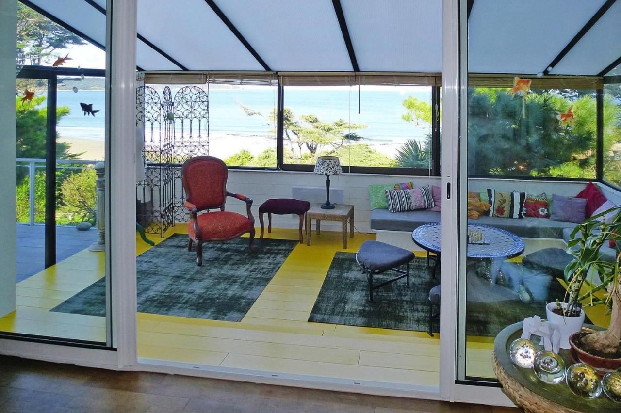 Beautiful 4 Family Villa Overlooking The Beach Locquirec Exterior photo